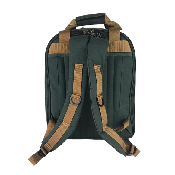 Harry & David Unisex Adults Green‎ Brown Insulated Picnic Backpack Service For 3 - Picture 3 of 10